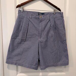 Polo Ralph Lauren Cotton Tyler Shorts Classic Blue Checkered Men's Shorts - 36